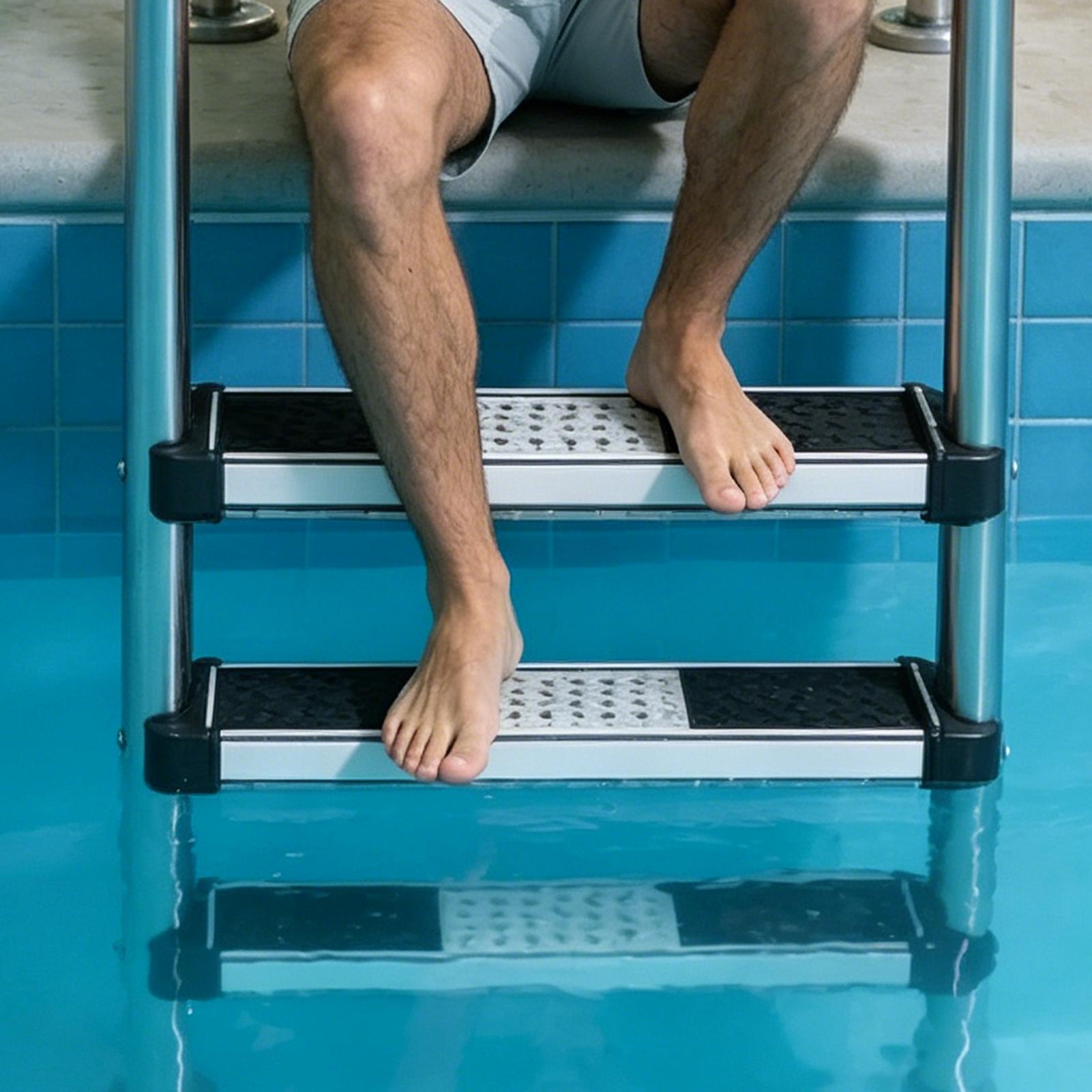 Pool Ladder Above Ground - บันไดสระว่ายน้ำแบบกันลื่น ขนาด 1.9 นิ้ว รับน้ำหนักได้มาก สำหรับบ้านพักอาศัย
