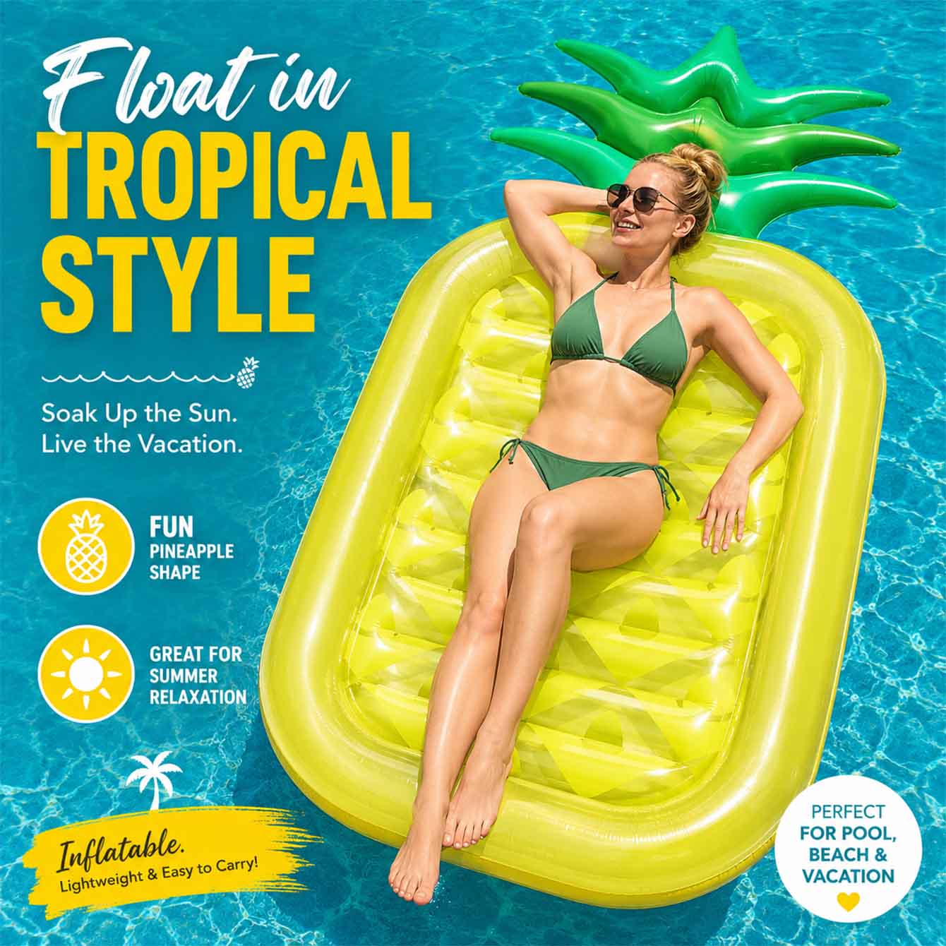 Pool Lounger Inflatable - แพยางเป่าลม, แพยางเป่าลมสำหรับสระว่ายน้ำ, แพยางเป่าลมสำหรับฤดูร้อน, เก้าอี้ลอยน้ำขนาดใหญ่, ความสนุกในฤดูร้อนสำหรับสระว่ายน้ำ, ทะเลสาบ,