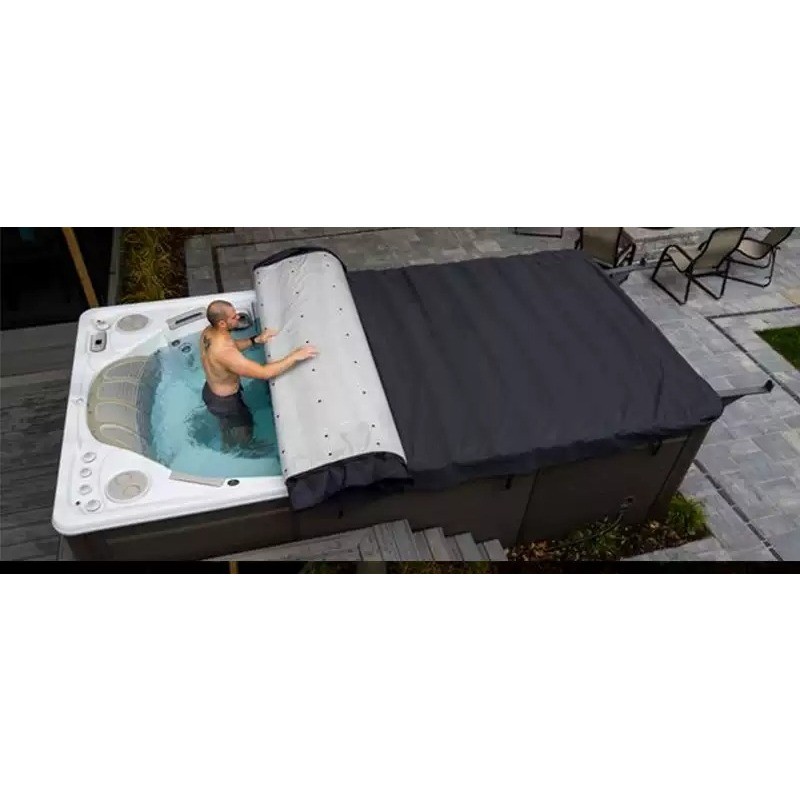 Pool Cover Waterproof - ผ้าคลุมสระว่ายน้ำแบบม้วนได้ กันน้ำ 100% ใหม่ ป้องกันรังสียูวี สำหรับสระว่ายน้ำเหนือพื้นดิน