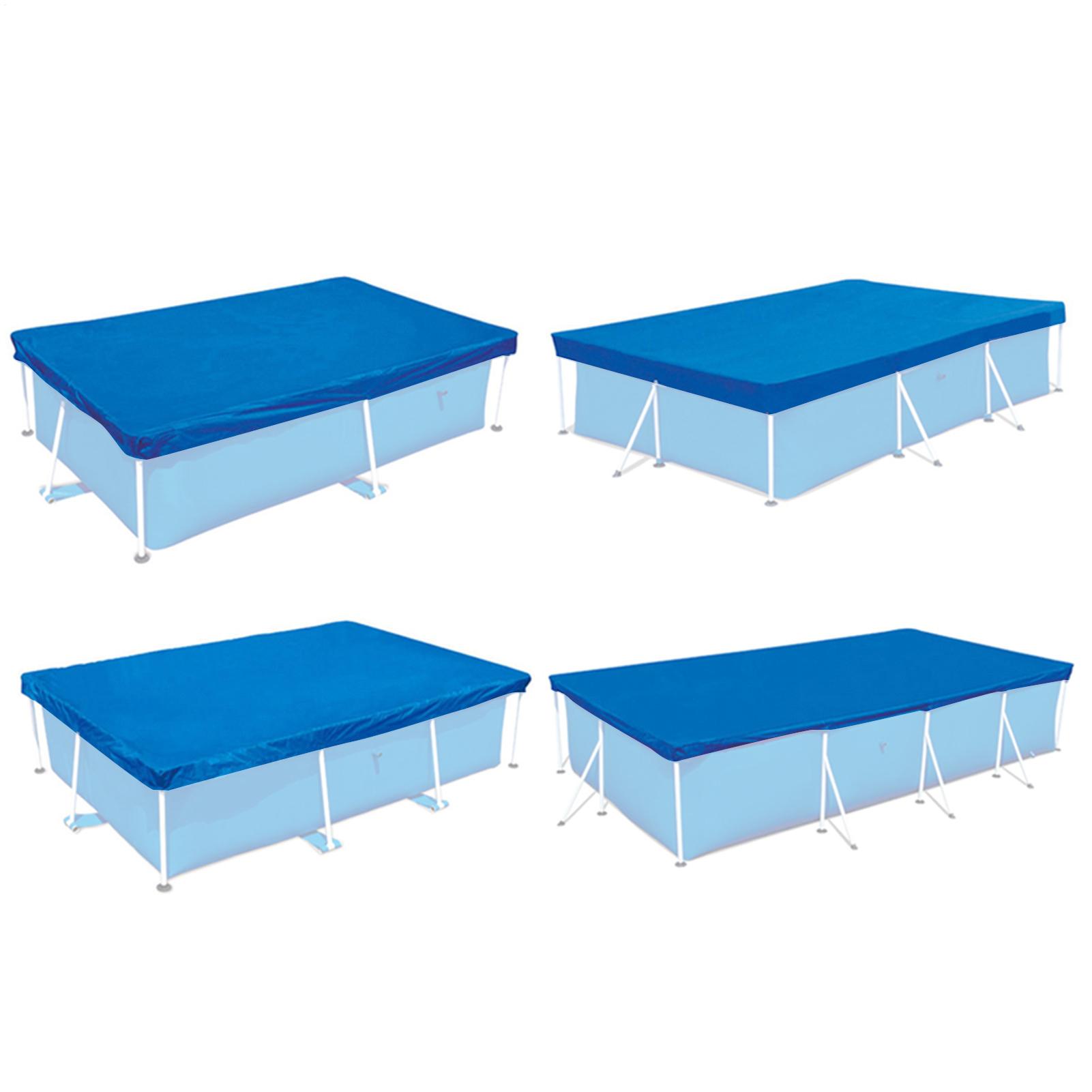 Pool Cover Waterproof - สี่เหลี่ยมผืนผ้าสระว่ายน้ํากันน้ํา PE พับ Inflatable สระว่ายน้ําสําหรับเหนือพื้นดินสระว่ายน้ําครอบครัวสระว่ายน้ํากลางแจ้ง Paddling