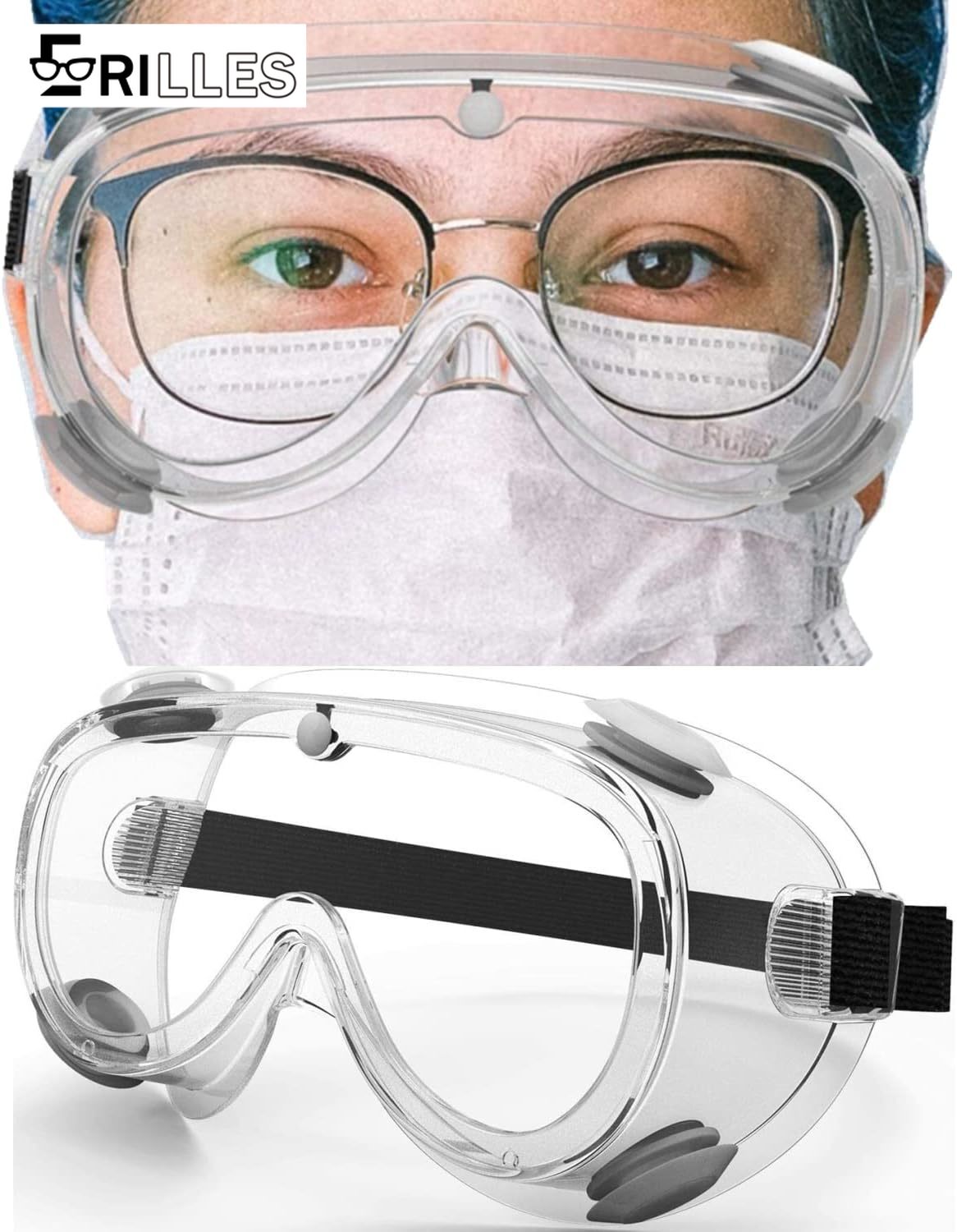Swim Goggles Anti Fog Uv - แว่นตานิรภัยสำหรับกีฬาทางน้ำ ป้องกันฝ้าและรังสียูวี เลนส์ใส สำหรับพายเรือราฟท์ติ้ง พายเรือคายัค ว่ายน้ำ