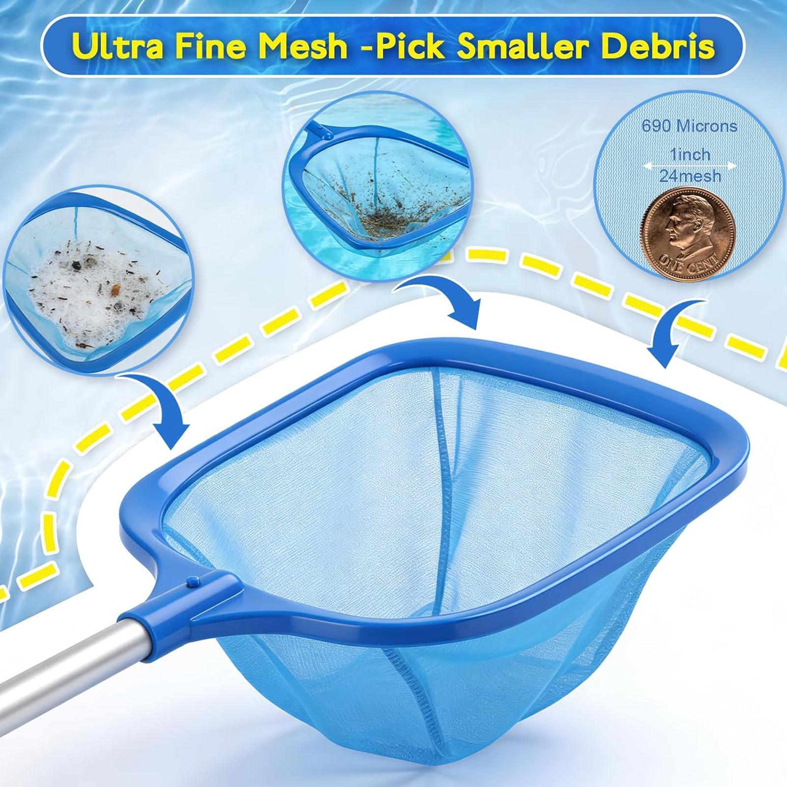 ตาข่ายกรองสระว่ายน้ำ ที่ตักเศษ - Pool Skimmer Net บทวิจารณ์และราคา