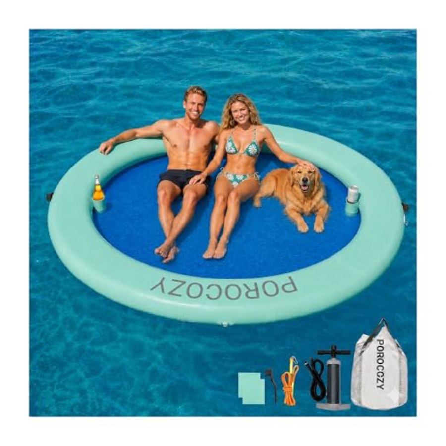 แพยางเป่าลมทรงกลมขนาด 8 ฟุต/10 - Pool Float Ring Inflatable บทวิจารณ์และราคา