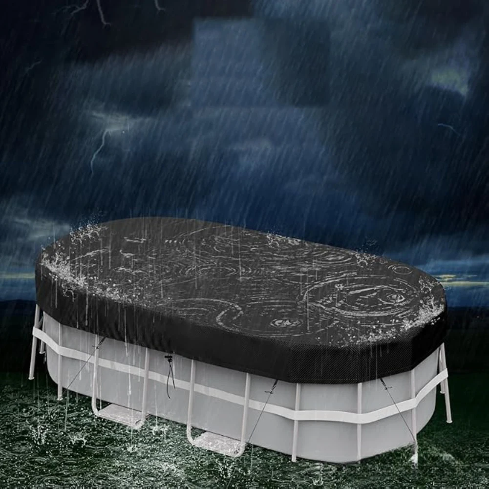 ผ้าคลุมสระว่ายน้ำทรงรี ผ้าคลุม - Pool Cover Waterproof บทวิจารณ์และราคา
