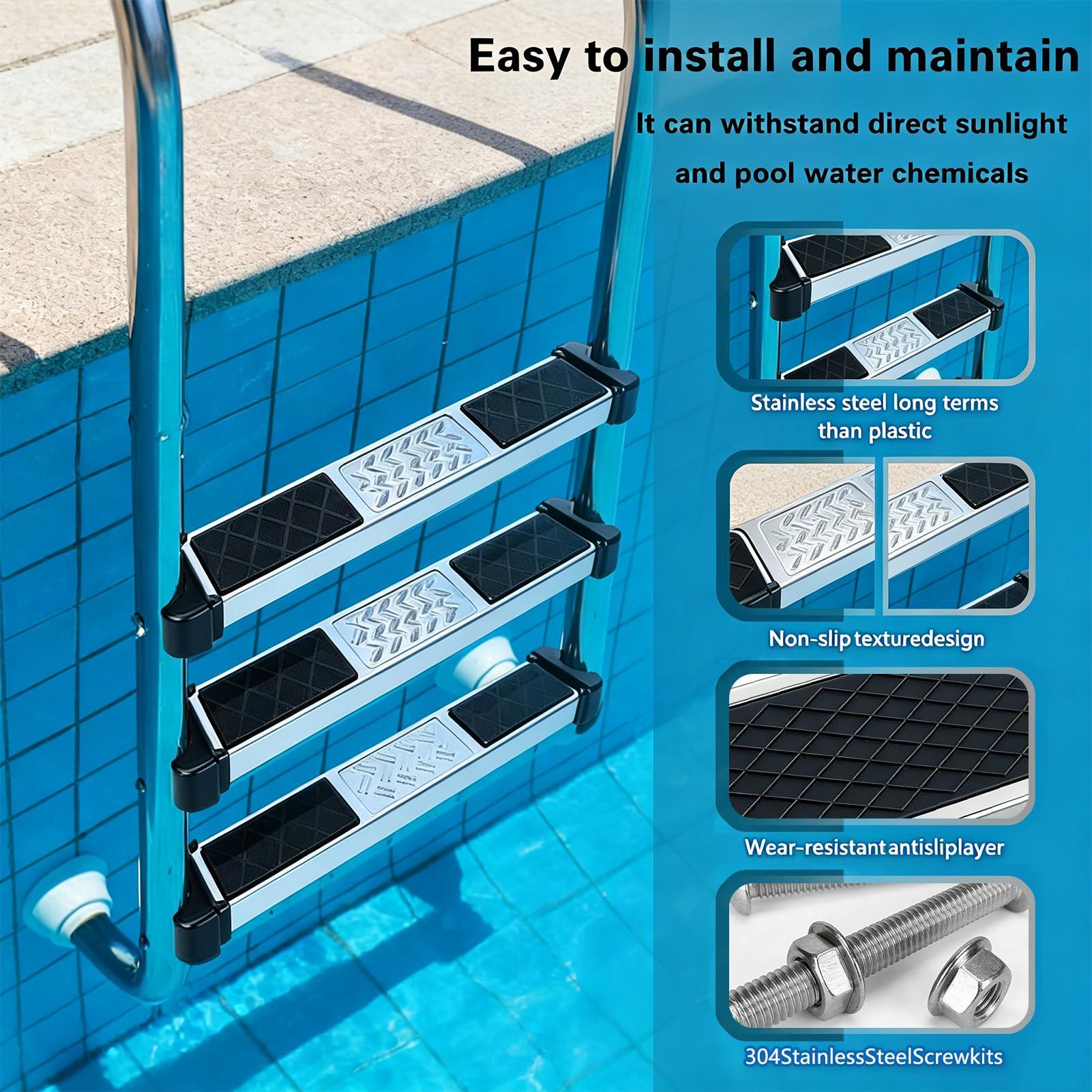 บันไดสระว่ายน้ำแบบกันลื่น ขนาด - Pool Ladder Above Ground บทวิจารณ์และราคา