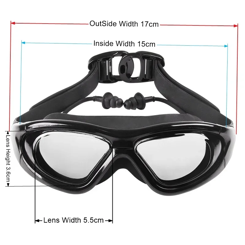 แว่นตาว่ายน้ำสายตาสั้นพร้อมสเป - Swim Goggles Anti Fog Uv บทวิจารณ์และราคา