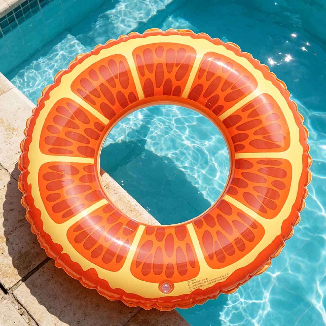ห่วงยางว่ายน้ำรูปส้ม 1 ชิ้น ทำ - Pool Float Ring Inflatable บทวิจารณ์และราคา