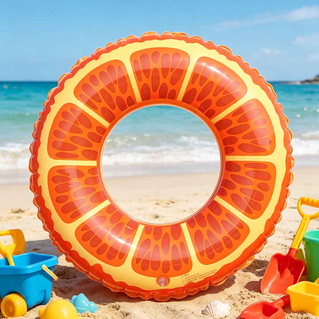ห่วงยางว่ายน้ำรูปส้ม 1 ชิ้น ทำ - Pool Float Ring Inflatable บทวิจารณ์และราคา