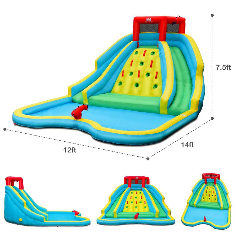 บ้านลมเป่าลมสำหรับเล่นน้ำพร้อม - Water Slide Inflatable บทวิจารณ์และราคา