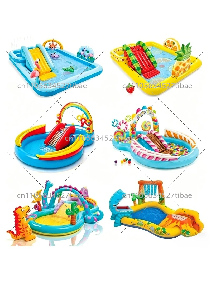 สระน้ำเป่าลมรูปสายรุ้งสำหรับเด - Water Slide Inflatable บทวิจารณ์และราคา