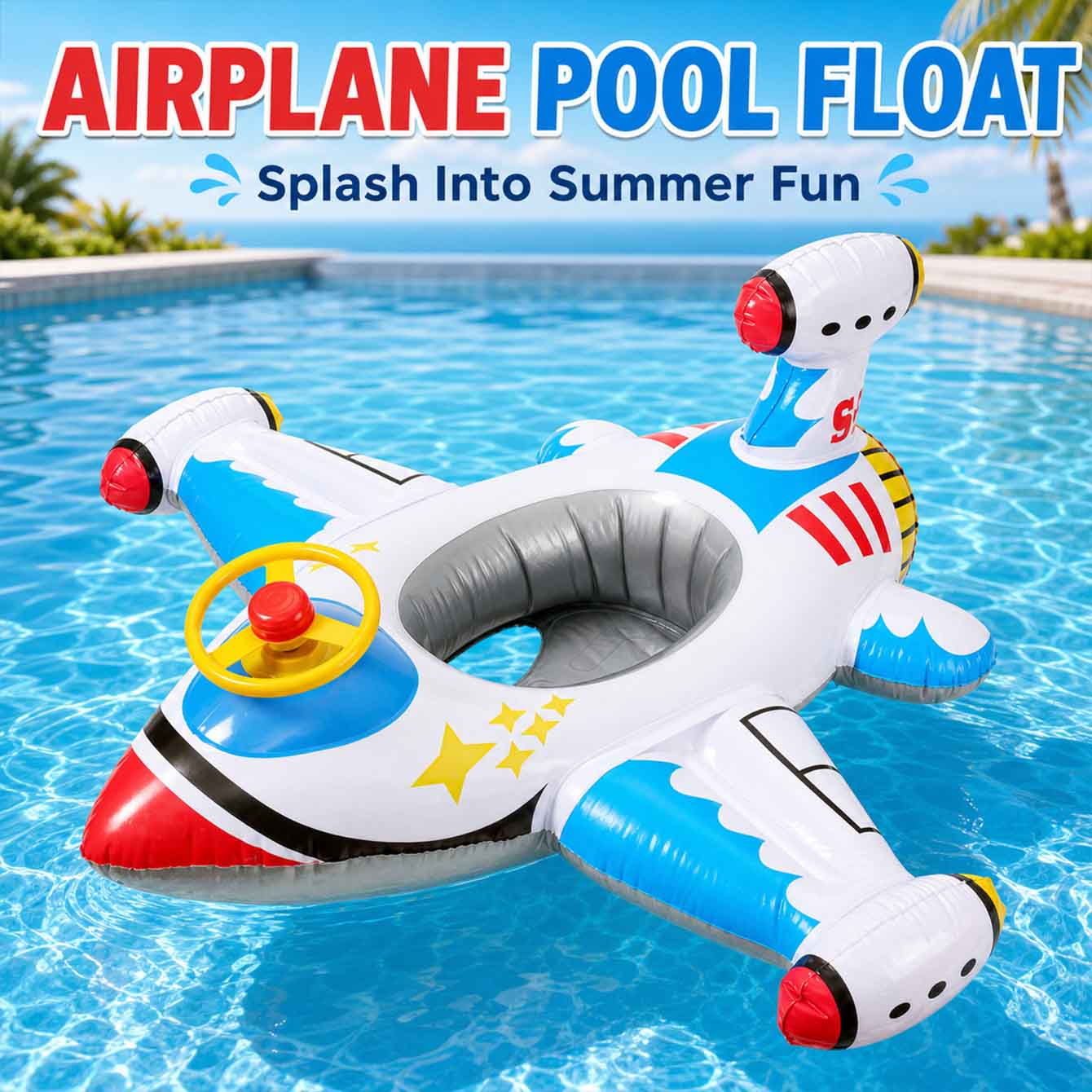 ห่วงยางรูปเครื่องบิน 1 ชิ้น ขอ - Pool Float Ring Inflatable บทวิจารณ์และราคา