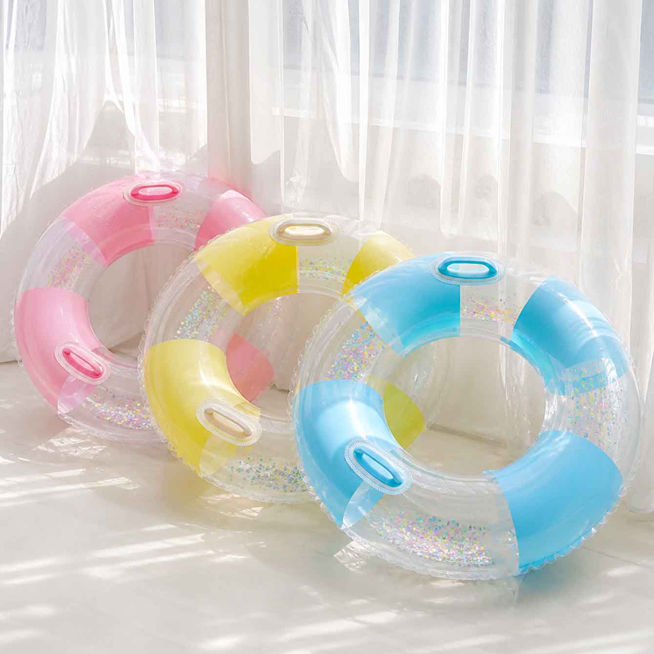 ห่วงยางว่ายน้ำ 1 ชิ้น พร้อมหูจ - Pool Float Ring Inflatable บทวิจารณ์และราคา