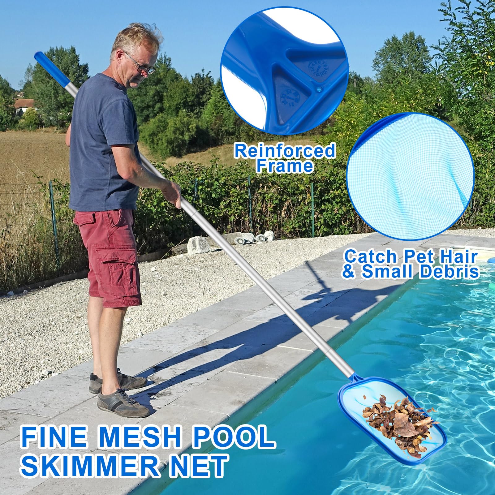 ชุดอุปกรณ์ทำความสะอาดสระว่ายน้ - Pool Skimmer Net บทวิจารณ์และราคา