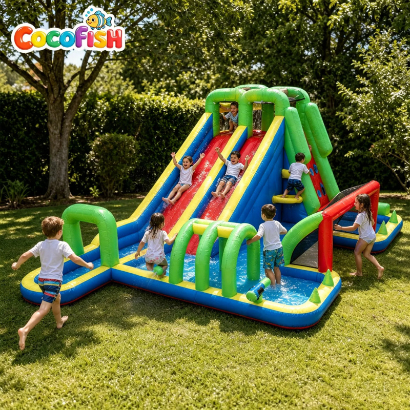สวนน้ำเป่าลมขนาดใหญ่ Cocofish  - Water Slide Inflatable บทวิจารณ์และราคา