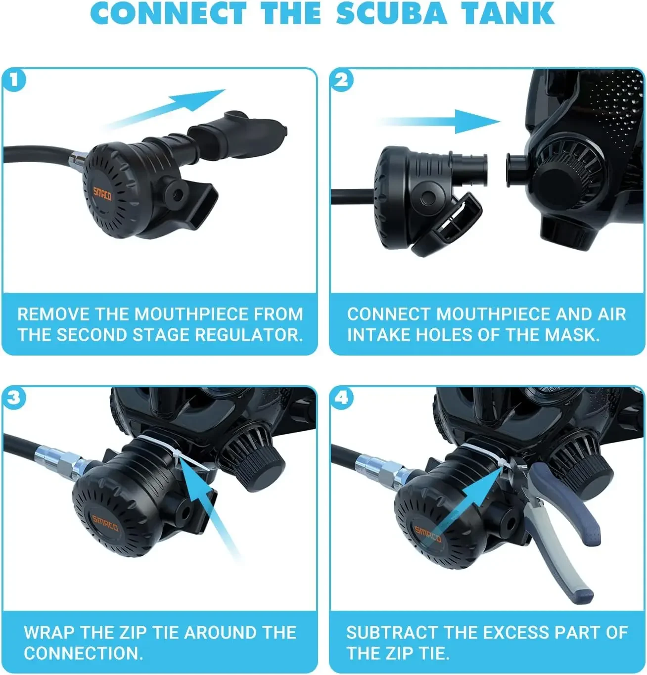 หน้ากากดำน้ำแบบเต็มหน้า TRIMIX - Snorkel Mask Full Face บทวิจารณ์และราคา