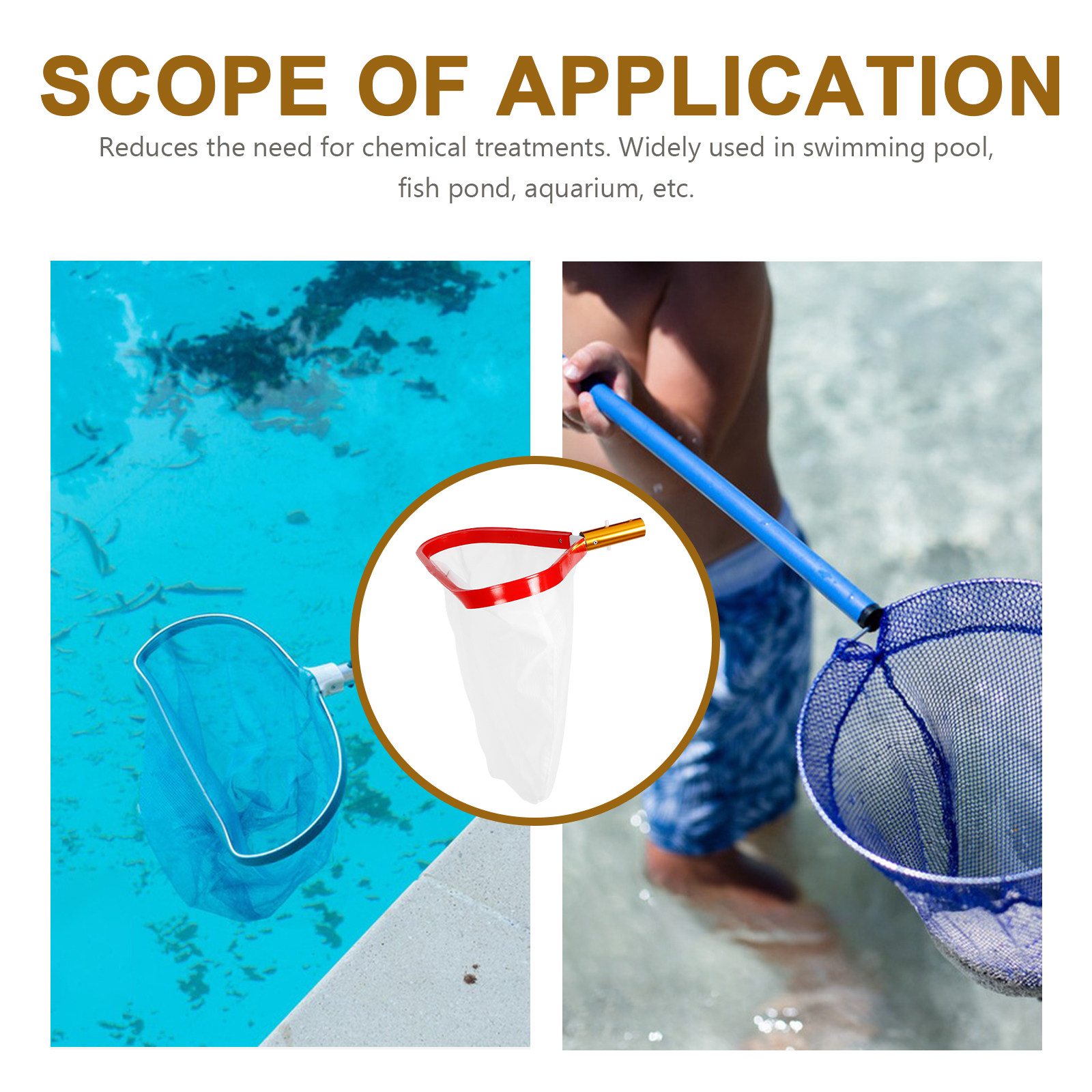 ตาข่ายทำความสะอาดใบไม้ในสระ เค - Pool Skimmer Net บทวิจารณ์และราคา