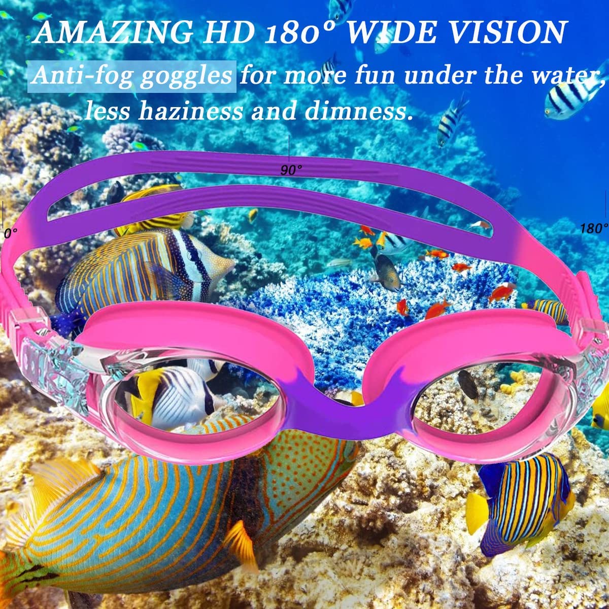 แว่นตาว่ายน้ําสําหรับเด็กอายุ  - Swim Goggles Anti Fog Uv บทวิจารณ์และราคา