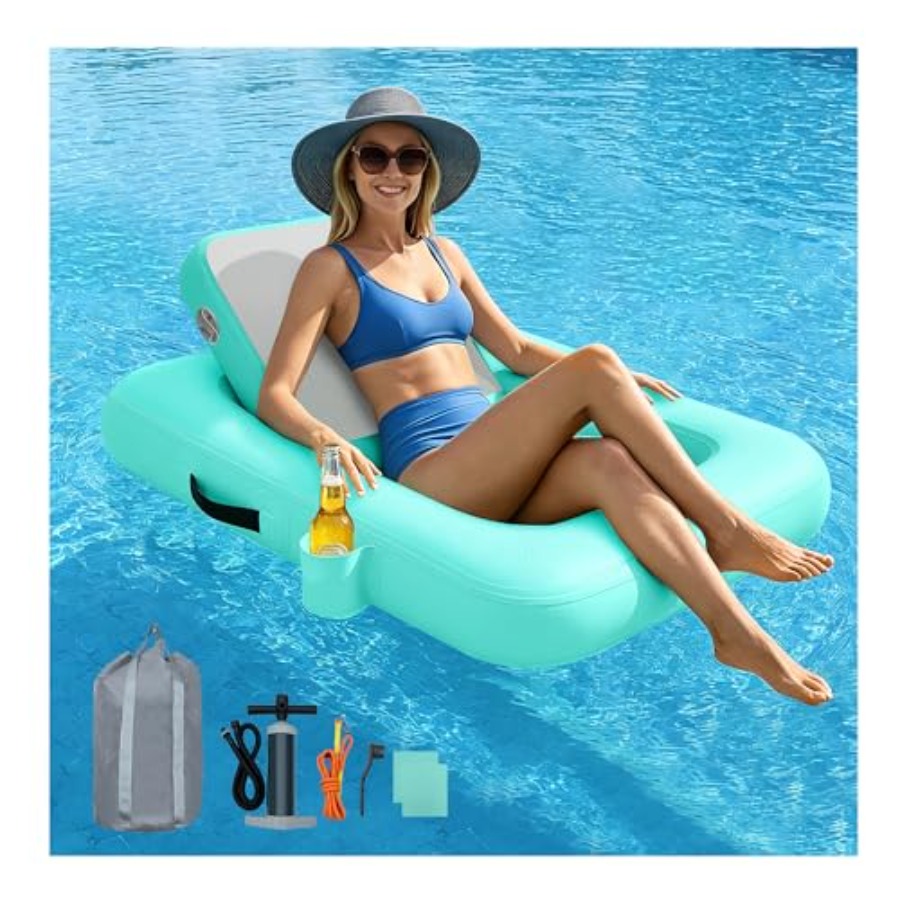 เก้าอี้ลอยน้ำพร้อมพนักพิง เก้า - Pool Lounger Inflatable บทวิจารณ์และราคา