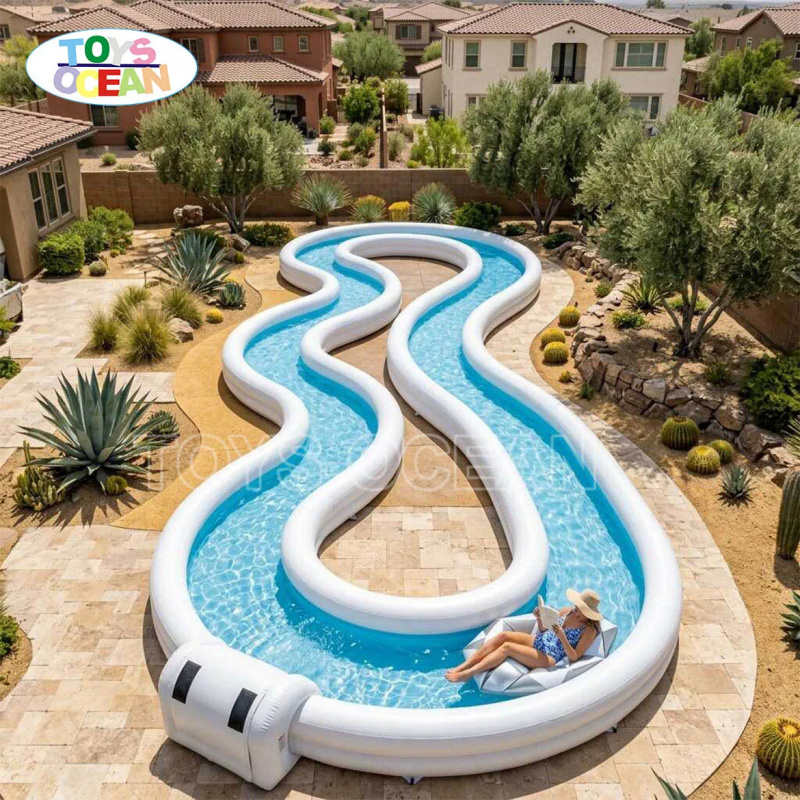 สระน้ำเป่าลมเชิงพาณิชย์ สีชมพู - Water Slide Inflatable บทวิจารณ์และราคา