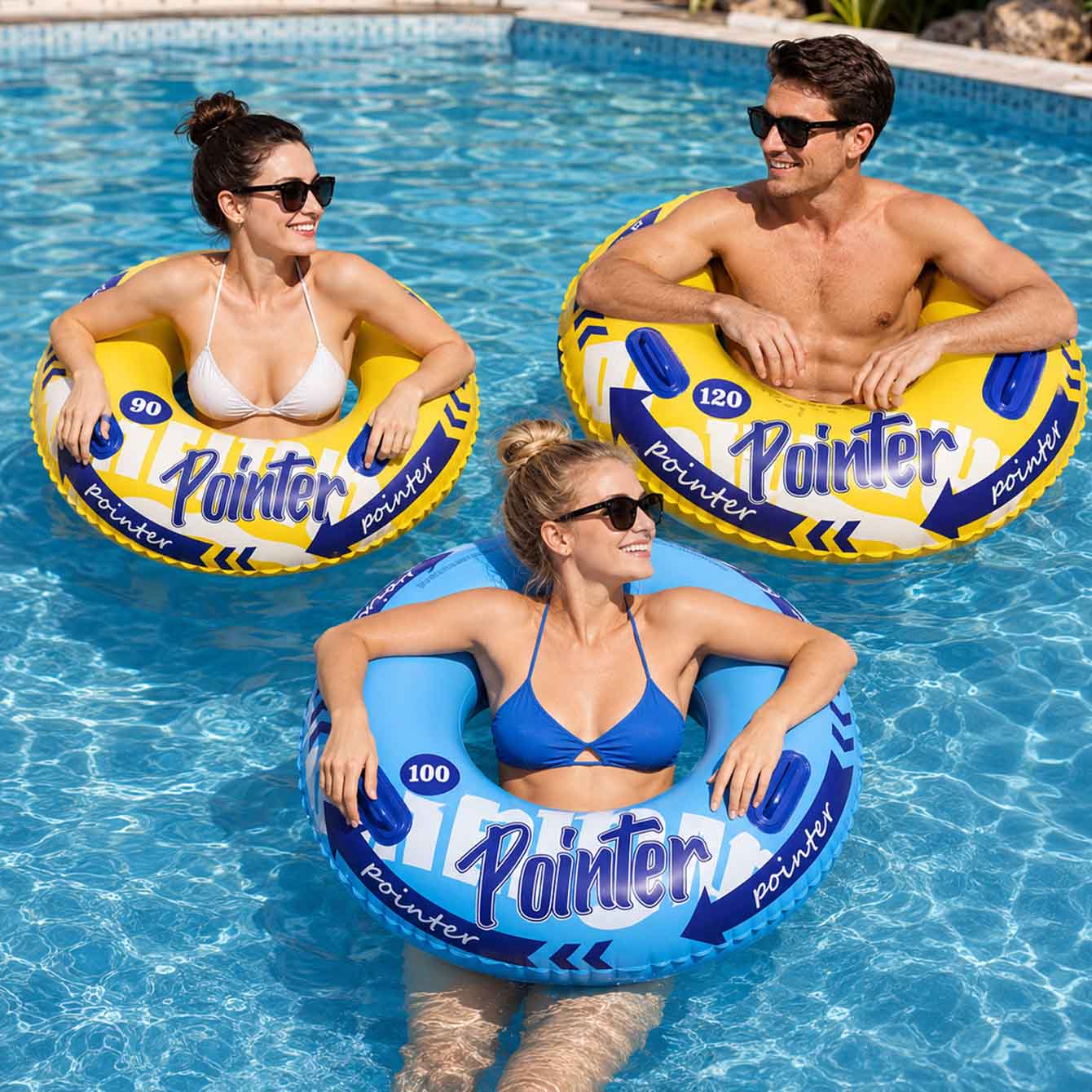ห่วงยางว่ายน้ำแบบเป่าลม 1 ชิ้น - Pool Float Ring Inflatable บทวิจารณ์และราคา